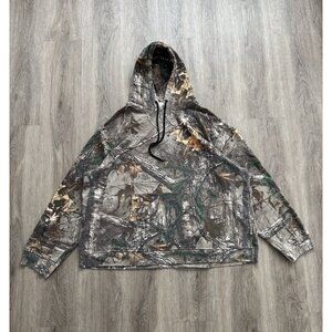 Vintage Y2K Realtree Camo Hoodie 2XL Streetwear Hype Outdoor Forest Tree